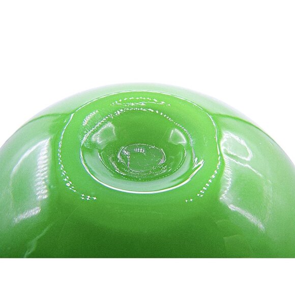 Vintage Glass Art Pear Fruit Decor Stem Leaf Bright Green 4x3" Hand Blown - Picture 5 of 9